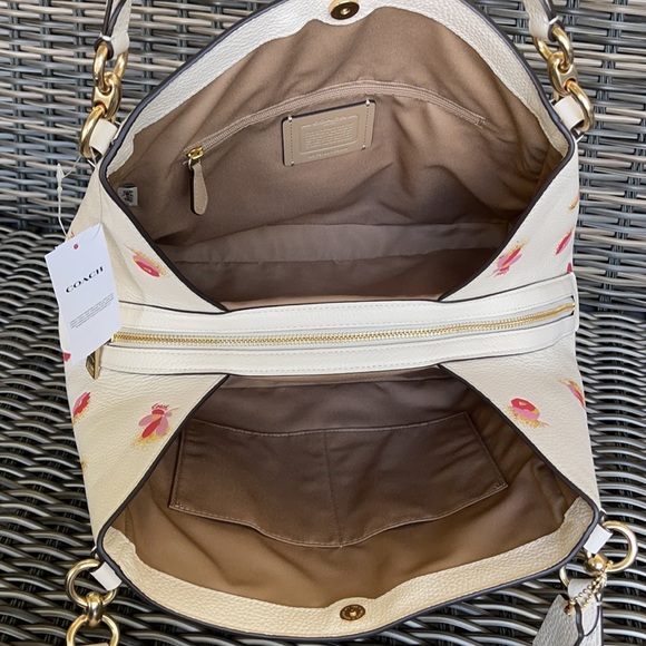 Coach Hallie Shoulder Bag With Pop Floral Print - Picture 9 of 16